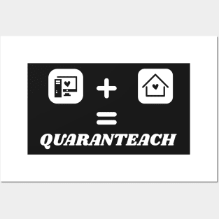 QuaranTeach Teacher Gift, Distance Learning Gift, Online Instructor Saying, Teacher Gift Design, School Quote Posters and Art